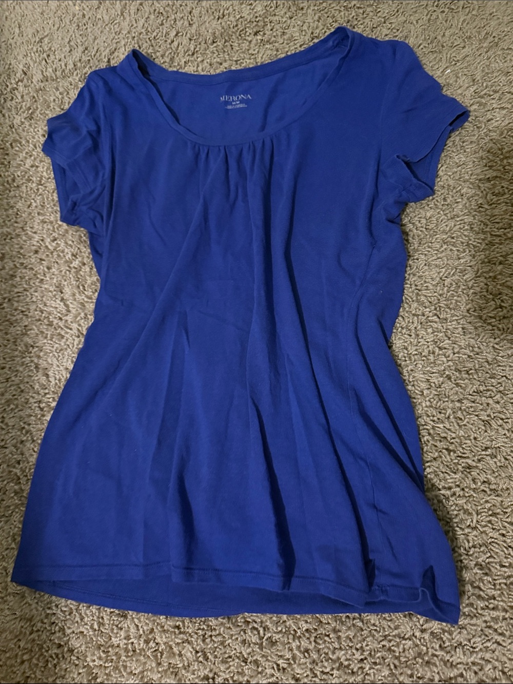 Merona Blue Scoop Neck Short Sleeve Tee